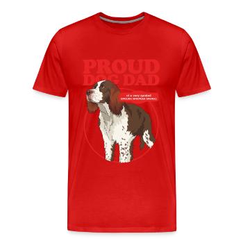 English Springer Spaniel Dad Hundepapa Geschenk - Männer Premium Bio T-Shirt - Rot - Vorne - Damien (186cm)