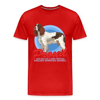 English Springer Spaniel Dad Hundepapa Geschenke - Männer Premium Bio T-Shirt - Rot - Vorne - Damien (186cm)