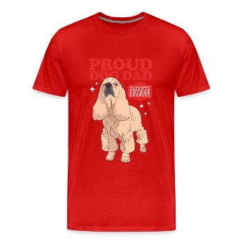 American Cocker Spaniel Dad Gift - Men's Premium Organic T-Shirt - red - Front - Damien (186cm)