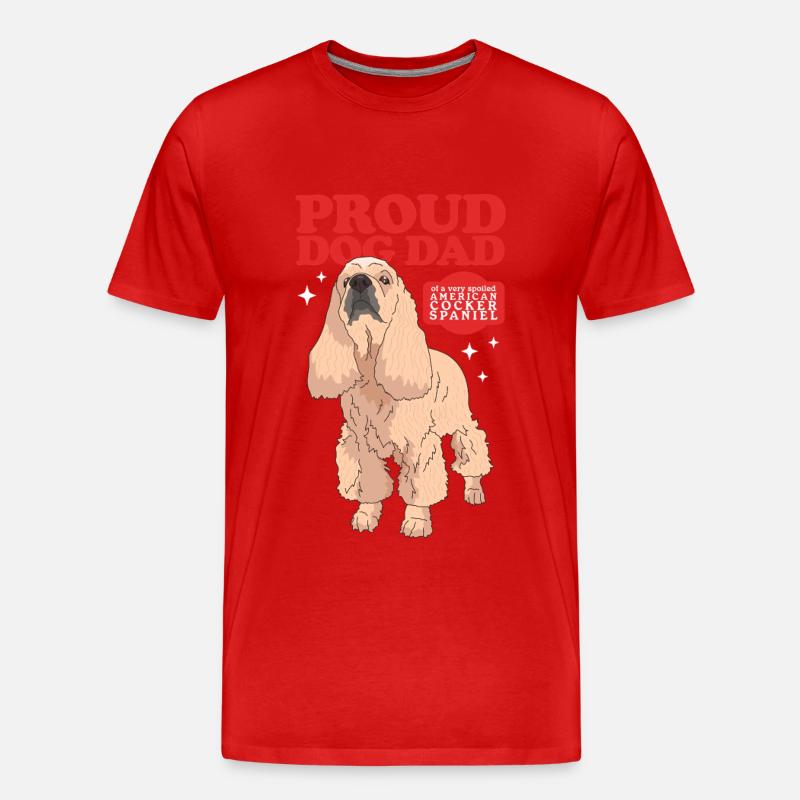 American Cocker Spaniel Dad Gift - Men's Premium Organic T-Shirt - undefined