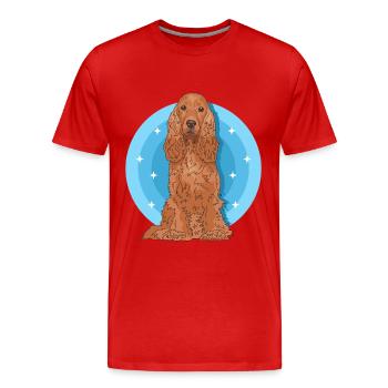 Cocker Spaniel Cocker Spaniel Dog Gift - Men's Premium Organic T-Shirt - red - Front - Damien (186cm)