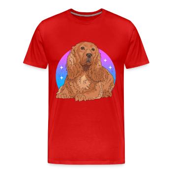 Cocker Spaniel Cocker Spaniel Dog Gifts - Men's Premium Organic T-Shirt - red - Front - Damien (186cm)