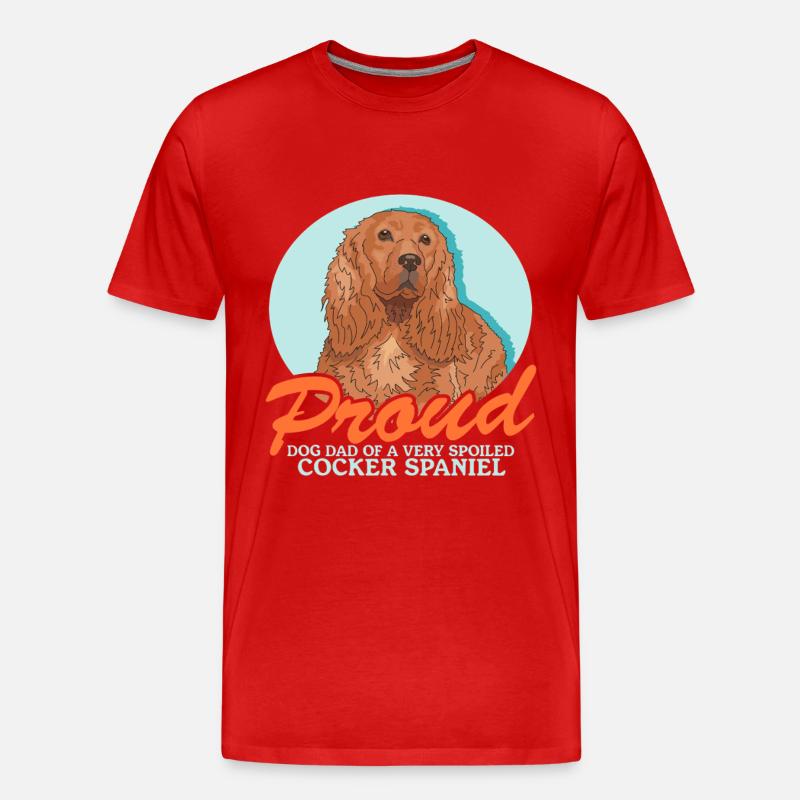 Cocker Spaniel Dad Cockerspaniels Geschenk - Männer Premium Bio T-Shirt - undefined