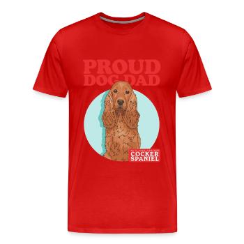 Cocker Spaniel Dad Cocker Spaniels Gifts - Men's Premium Organic T-Shirt - red - Front - Damien (186cm)