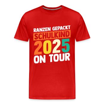 Kita Farewell First Grade School Enrollment 2025 - Men's Premium Organic T-Shirt - red - Front - Damien (186cm)