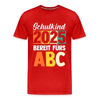 Kita Farewell First Grade School Enrollment 2025 - Men's Premium Organic T-Shirt - red - Front - Damien (186cm)