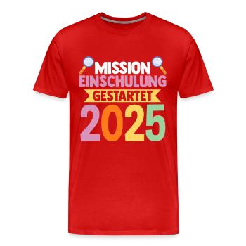 Kita Farewell First Grade School Enrollment 2025 - Men's Premium Organic T-Shirt - red - Front - Damien (186cm)
