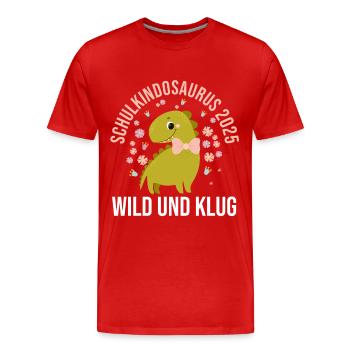 Kita Farewell First Grade School Enrollment 2025 - Men's Premium Organic T-Shirt - red - Front - Damien (186cm)