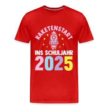 Kita Farewell First Grade School Enrollment 2025 - Men's Premium Organic T-Shirt - red - Front - Damien (186cm)