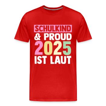 Kita Farewell First Grade School Enrollment 2025 - Men's Premium Organic T-Shirt - red - Front - Damien (186cm)