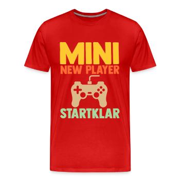 Mutter Vater Papa Mama Tochter Sohn - Männer Premium Bio T-Shirt - Rot - Vorne - Damien (186cm)