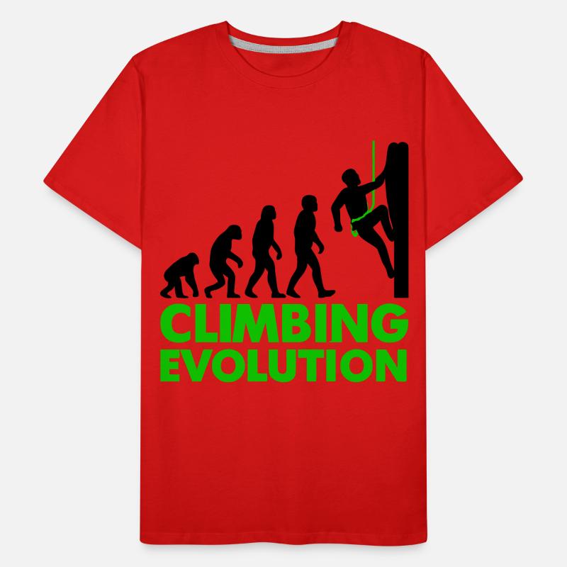 Climbing Evolution Klettern Männer Premium Bio T-Shirt