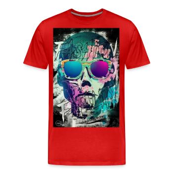 FASHION FATALITY 3 von Yume Origins - Männer Premium Bio T-Shirt - Rot - Vorne - Damien (186cm)