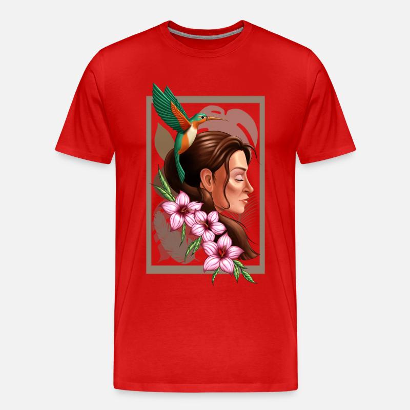 Mutter Erde - Männer Premium Bio T-Shirt - Rot