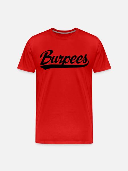 Burpees - Men's Premium Organic T-Shirt - red