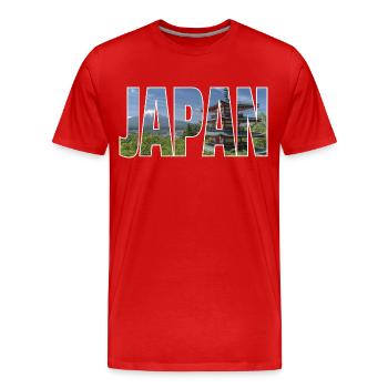 Japan - Men's Premium Organic T-Shirt - red - Front - Damien (186cm)