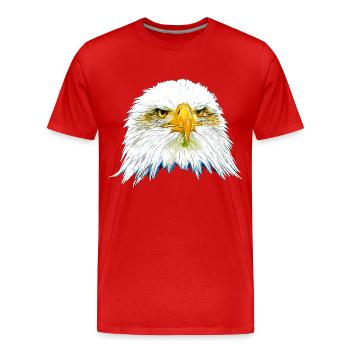 gxp eagle bald eagle vector art - Men's Premium Organic T-Shirt - red - Front - Damien (186cm)