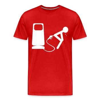 essence white - T-shirt bio Premium Homme - rouge - Devant - Damien (186cm)