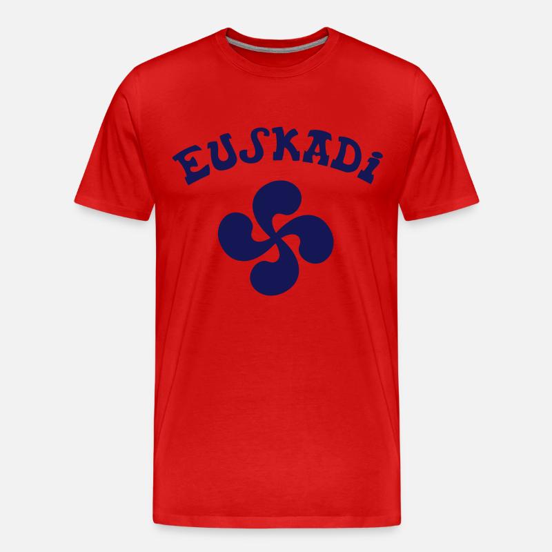 Baskische Quer schwarz Vektor - Männer Premium Bio T-Shirt - Rot