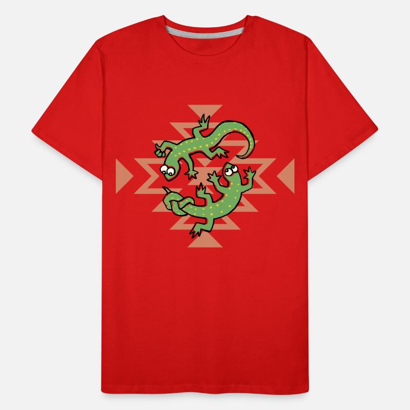 Climbing, Lizard Men's Premium Organic T-Shirt