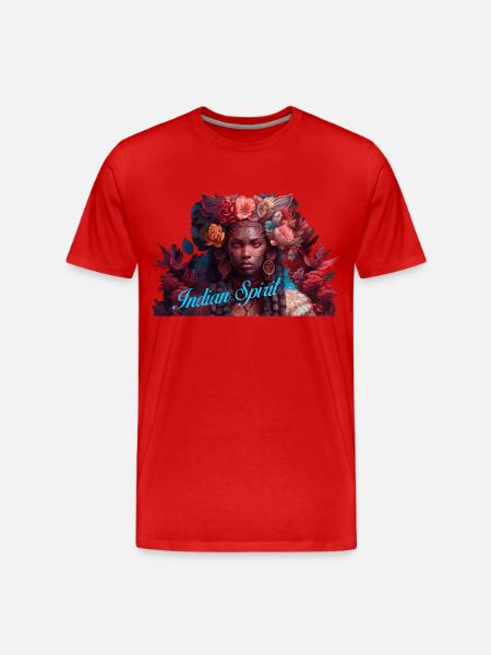 Indian Spirit Gift - Men's Premium Organic T-Shirt - red