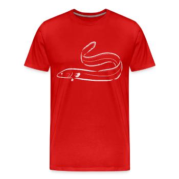 Eel fish - Men's Premium Organic T-Shirt - red - Front - Damien (186cm)