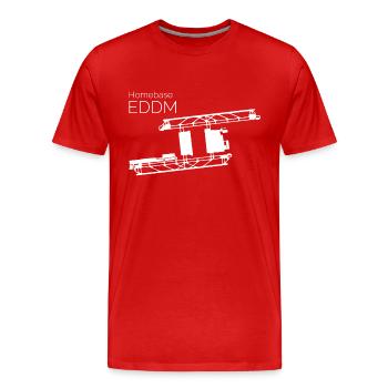 Flughafen München - Männer Premium Bio T-Shirt - Rot - Vorne - Damien (186cm)