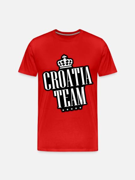 Croatia Team - Men's Premium Organic T-Shirt - red