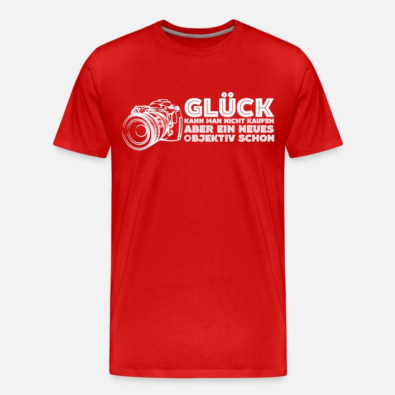 Fotografen Glück - Männer Premium Bio T-Shirt - Rot