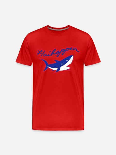 Haihappen - Männer Premium Bio T-Shirt - Rot
