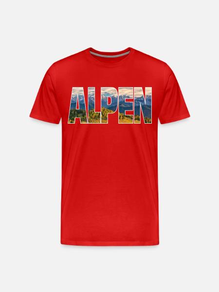 Alps - Men's Premium Organic T-Shirt - red