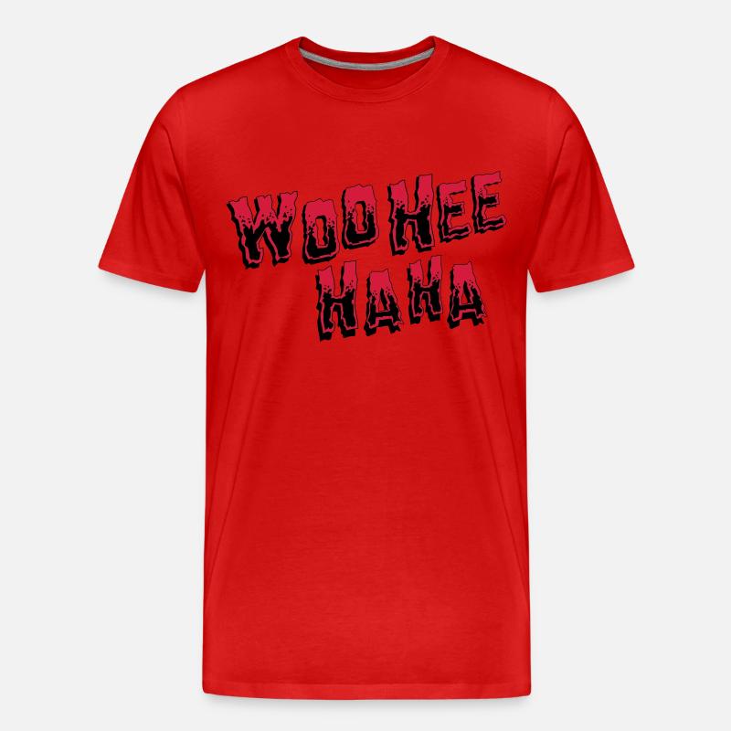 wooheehaha - Männer Premium Bio T-Shirt - Rot