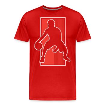 Basketball Basketballer - Männer Premium Bio T-Shirt - Rot - Vorne - Damien (186cm)