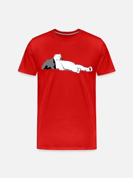 Eisbär - Männer Premium Bio T-Shirt - Rot