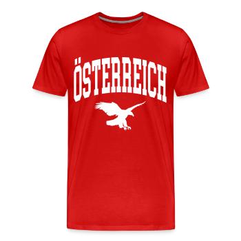 Austria - Men's Premium Organic T-Shirt - red - Front - Damien (186cm)