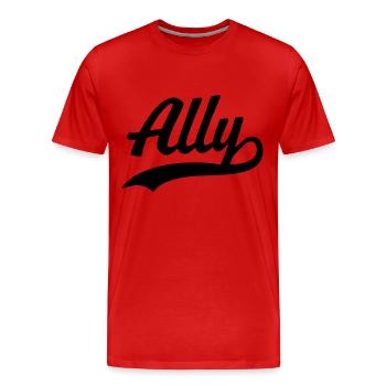 Ally - Men's Premium Organic T-Shirt - red - Front - Damien (186cm)