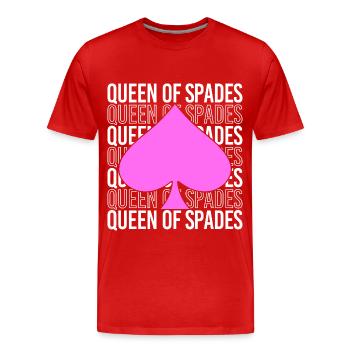 Spades, playing card, card game of spades - Men's Premium Organic T-Shirt - red - Front - Damien (186cm)