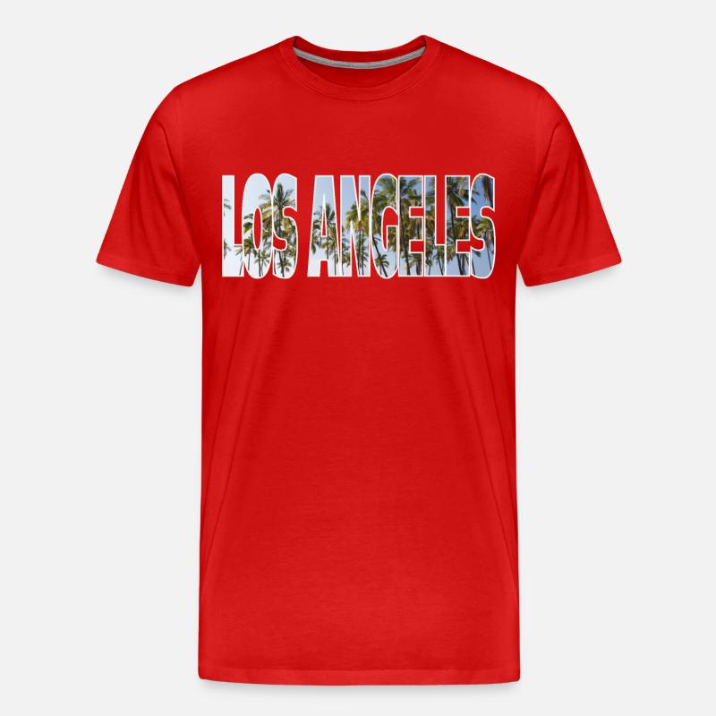 Los Angeles - Männer Premium Bio T-Shirt - Rot