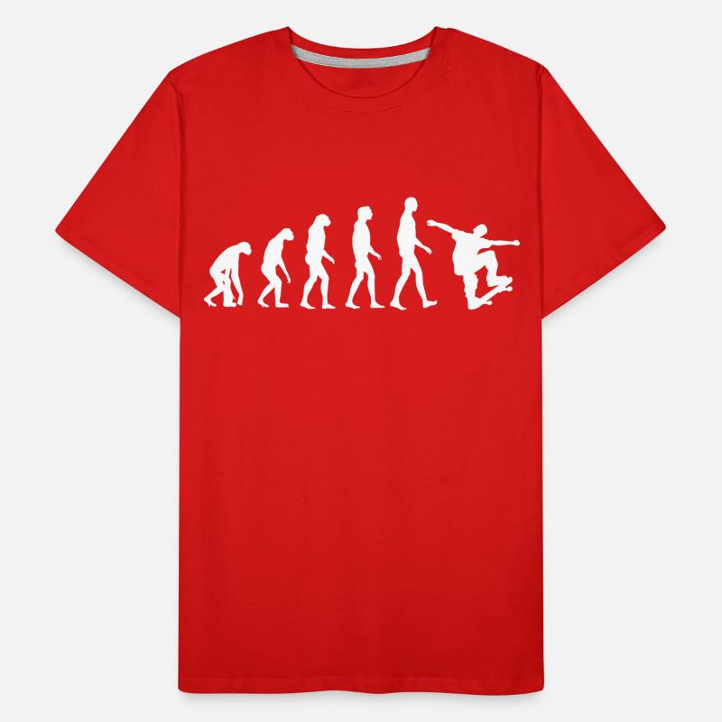 Skater evolution - skateboard - skating - gift Men's Premium Organic T-Shirt