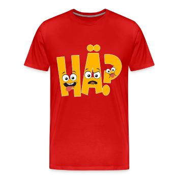 Hä? Comic - Männer Premium Bio T-Shirt - Rot - Vorne - Damien (186cm)