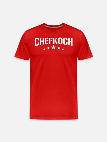 Chefkoch - Männer Premium Bio T-Shirt - Rot