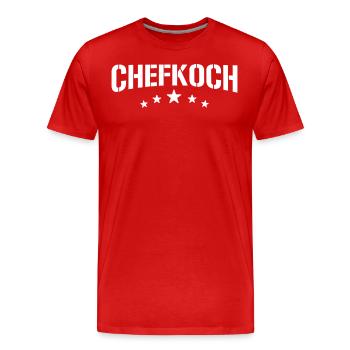 Chefkoch - Männer Premium Bio T-Shirt - Rot - Vorne - Damien (186cm)