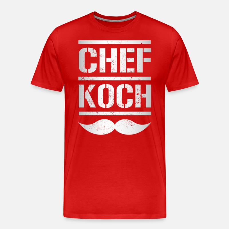 Chefkoch - Männer Premium Bio T-Shirt - Rot