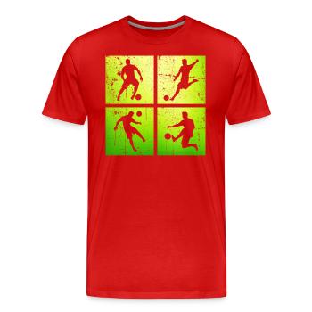 Fußball Fußballer - Männer Premium Bio T-Shirt - Rot - Vorne - Damien (186cm)