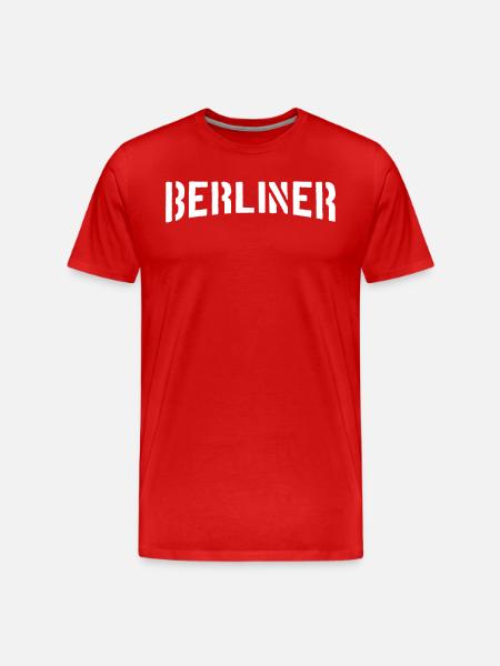 Berlin Berliner - Männer Premium Bio T-Shirt - Rot