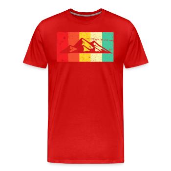 Berg Berge Reto - Männer Premium Bio T-Shirt - Rot - Vorne - Damien (186cm)