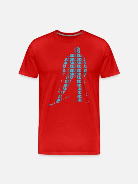 Ski skiers - Men's Premium Organic T-Shirt - red