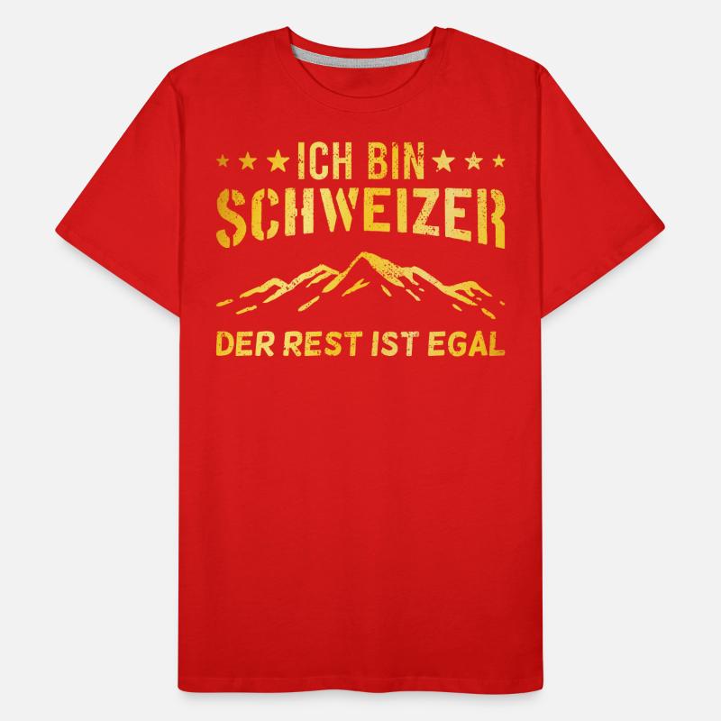 stolzer Schweizer Spruch Männer Premium Bio T-Shirt