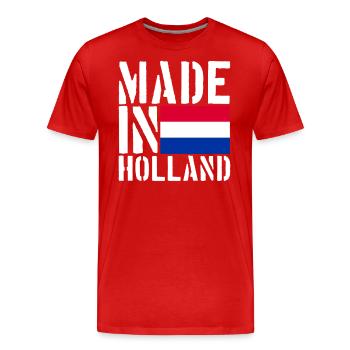 Hollande Néerlandais Dicton drôle - T-shirt bio Premium Homme - rouge - Devant - Damien (186cm)