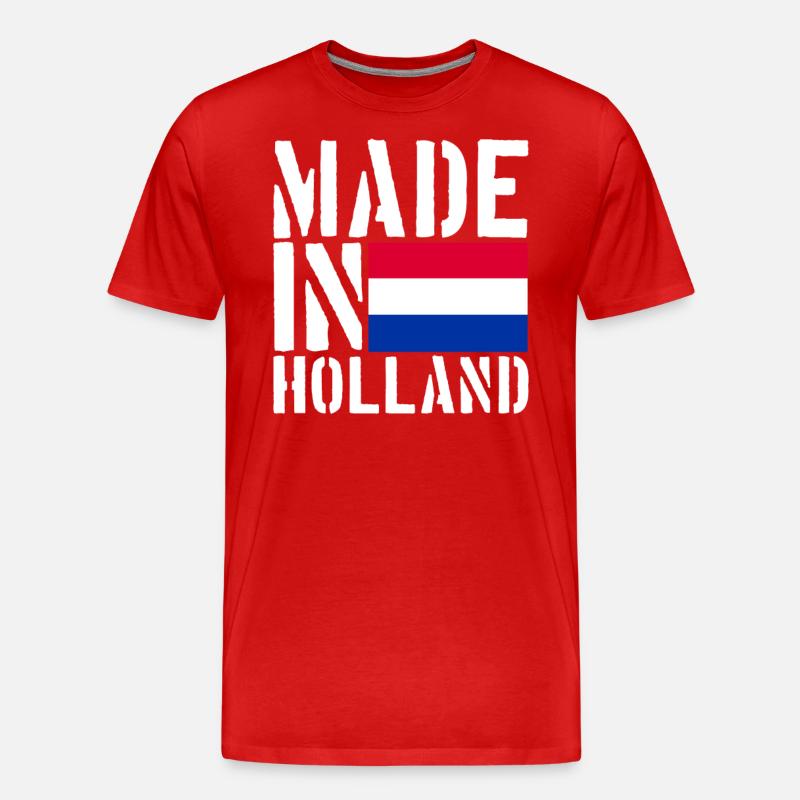 Holland Holländer Lustiger Spruch - Männer Premium Bio T-Shirt - Rot
